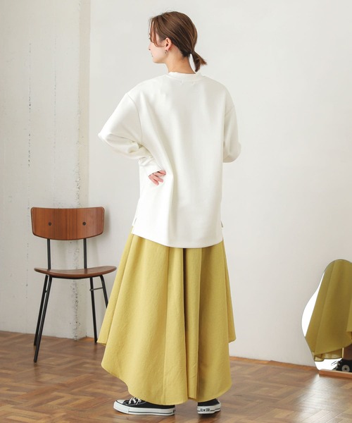 SENSE OF PLACE by URBAN RESEARCH（センスオブプレイスバイアーバンリサーチ）の「『ユニセックス』シシュウポンチロングTシャツ（Tシャツ/カットソー・メンズ・ホワイト/ブラック/ライトベージュ/ライトブルー/グリーン/イエロー・MEDIUM/LARGE）」の20枚目の写真