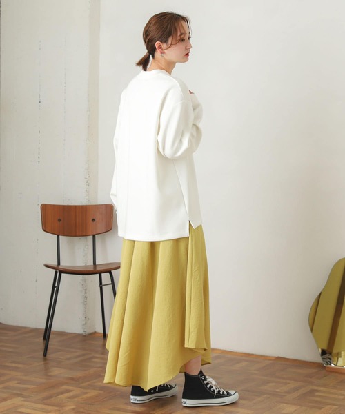 SENSE OF PLACE by URBAN RESEARCH（センスオブプレイスバイアーバンリサーチ）の「『ユニセックス』シシュウポンチロングTシャツ（Tシャツ/カットソー・メンズ・ホワイト/ブラック/ライトベージュ/ライトブルー/グリーン/イエロー・MEDIUM/LARGE）」の21枚目の写真