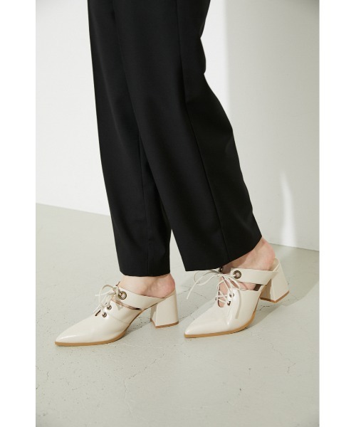 rienda（リエンダ）の「レースアップミュール（パンプス・レディース・グリーン/アイボリー/ダークグレー・SMALL/MEDIUM/LARGE）」の7枚目の写真