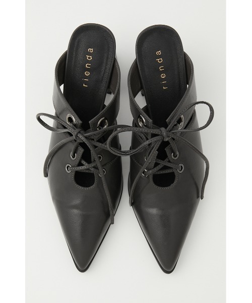 rienda（リエンダ）の「レースアップミュール（パンプス・レディース・グリーン/アイボリー/ダークグレー・SMALL/MEDIUM/LARGE）」の9枚目の写真