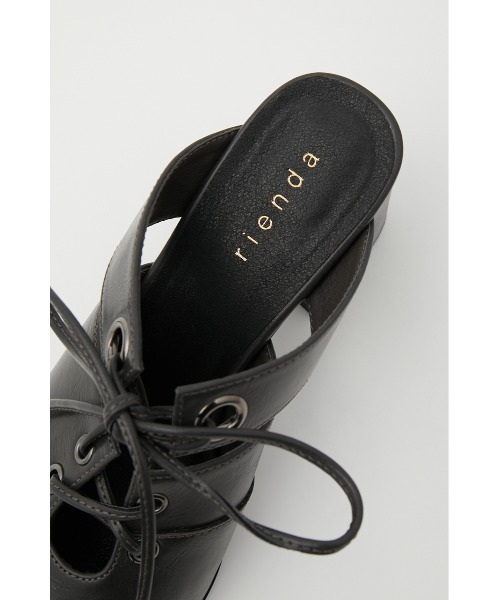 rienda（リエンダ）の「レースアップミュール（パンプス・レディース・グリーン/アイボリー/ダークグレー・SMALL/MEDIUM/LARGE）」の14枚目の写真