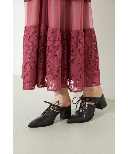 rienda（リエンダ）の「レースアップミュール（パンプス・レディース・グリーン/アイボリー/ダークグレー・SMALL/MEDIUM/LARGE）」の15枚目の写真