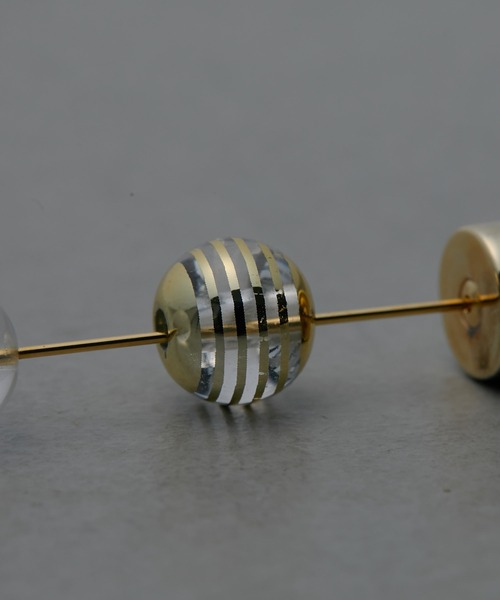 ear PAPILLONNER（イアパピヨネ）の「【WEB限定】縦直クリア玉ピアス（ピアス（片耳用）・レディース・ゴールド/シルバー・FREE）」の11枚目の写真