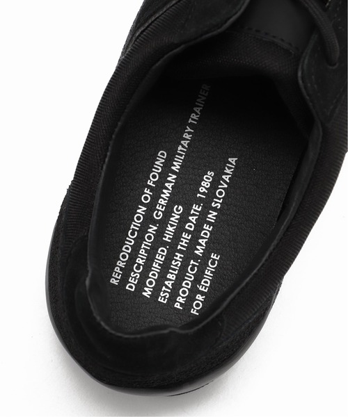 REPRODUCTION OF FOUND（リプロダクションオブファウンド）の「【REPRODUCTION OF FOUND】 別注 ジャーマントレーナー(HIKING)（スニーカー・メンズ・ブラック・42/41/40/44/43）」の15枚目の写真