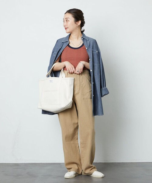 FREAK'S STORE（フリークスストア）の「▽【WEB限定】シャンブレーシャツ（シャツ/ブラウス・レディース・ブルー/ネイビー・ﾌﾘ-）」の15枚目の写真