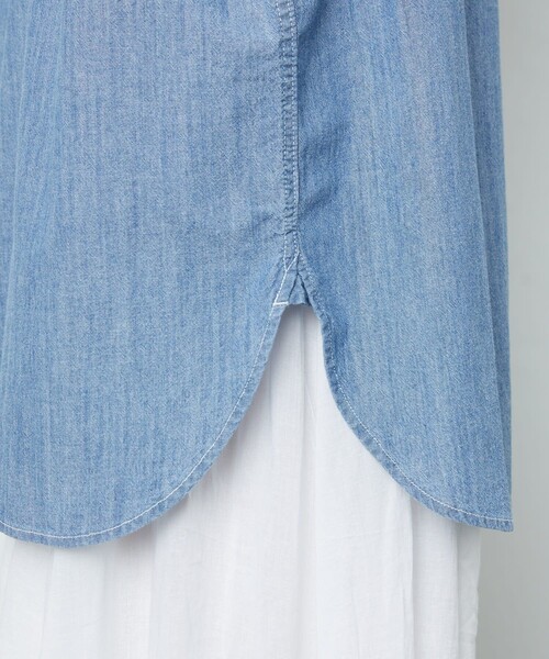FREAK'S STORE（フリークスストア）の「▽【WEB限定】シャンブレーシャツ（シャツ/ブラウス・レディース・ブルー/ネイビー・ﾌﾘ-）」の12枚目の写真