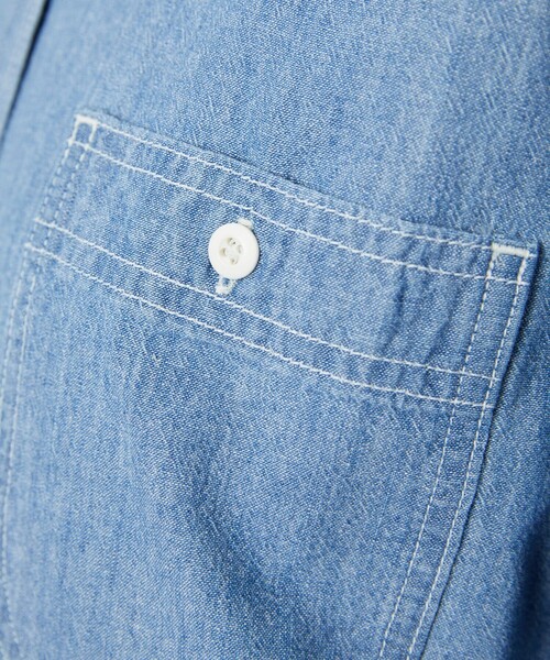 FREAK'S STORE（フリークスストア）の「▽【WEB限定】シャンブレーシャツ（シャツ/ブラウス・レディース・ブルー/ネイビー・ﾌﾘ-）」の18枚目の写真