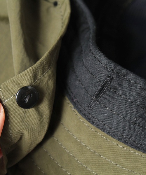 14+（イチヨンプラス）の「フェイスカバー付きサファリハット（ハット・レディース・ブラック/カーキ/オリーブ・LL/L）」の6枚目の写真