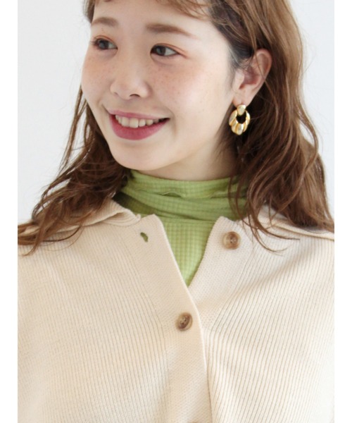 ehka sopo（エヘカソポ）の「ギンガムチェックメロー長袖カットソー（Tシャツ/カットソー・レディース・グレー/オフホワイト/グリーン/モカ・ﾌﾘ-）」の11枚目の写真