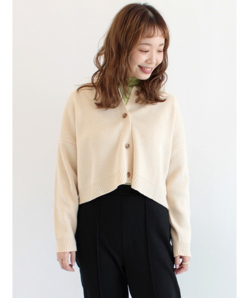 ehka sopo（エヘカソポ）の「ギンガムチェックメロー長袖カットソー（Tシャツ/カットソー・レディース・グレー/オフホワイト/グリーン/モカ・ﾌﾘ-）」の13枚目の写真