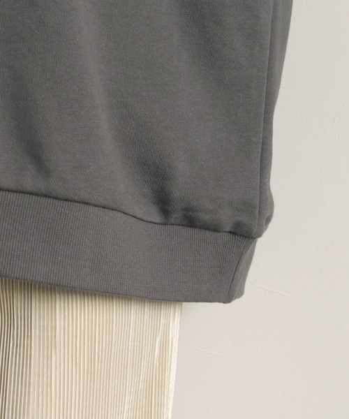 HER CLOSET(ハークローゼット)の「【shemoshelly】ユニフォームカレッジロゴ深Vネックカットソービッグベスト(ベスト・レディース・チャコールグレー/ブラック/ヘザーグレー/マスタード/モカ・M)」の12枚目の写真