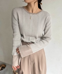 CAPRICIEUX LE'MAGE | マルチボーダーリブプルオーバー(ニット/セーター)