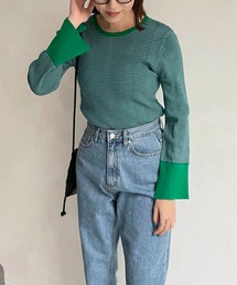 CAPRICIEUX LE'MAGE | マルチボーダーリブプルオーバー(ニット/セーター)