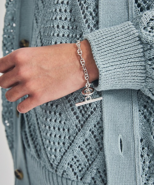 LiNoH（リノー）の「CROCHETED LACE KNIT CARDIGAN（カーディガン/ボレロ・メンズ・ホワイト/ブラック/ミント/グリーン/ブルー・1/2）」の17枚目の写真