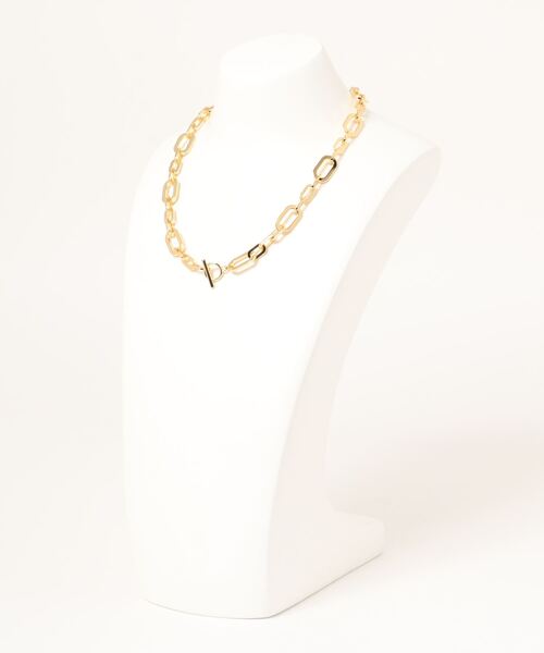 NATURAL BEAUTY BASIC（ナチュラルビューティーベーシック）の「ヴィンテージライクチェーンショートネックレス（ネックレス・レディース・ゴールド・ﾌﾘ-）」の2枚目の写真