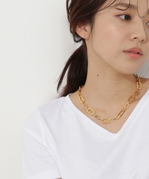 NATURAL BEAUTY BASIC | ヴィンテージライクチェーンショートネックレス(ネックレス)