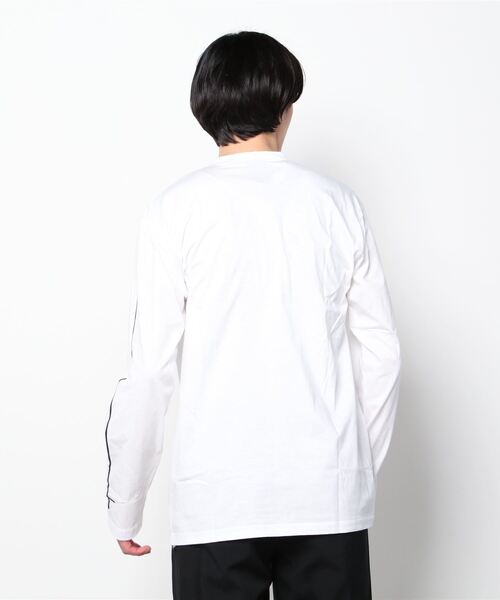 ByTheR（バイザアール）の「BYTHER 韓国ブランド 袖クロスプリント長袖Ｔシャツ（Tシャツ/カットソー・メンズ・ホワイト・FREE）」の14枚目の写真