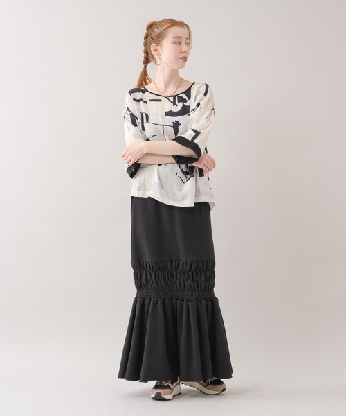 malla（マーラ）の「malla イペカビスコースブラウス（シャツ/ブラウス・レディース・ホワイト/グリーン・FREE）」の19枚目の写真