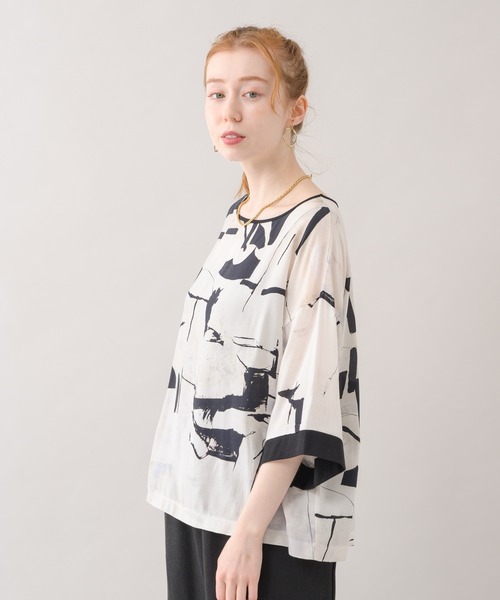 malla（マーラ）の「malla イペカビスコースブラウス（シャツ/ブラウス・レディース・ホワイト/グリーン・FREE）」の21枚目の写真