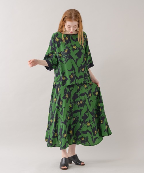 malla（マーラ）の「malla イペカビスコースブラウス（シャツ/ブラウス・レディース・ホワイト/グリーン・FREE）」の9枚目の写真