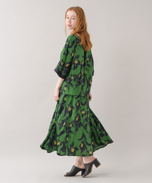 malla（マーラ）の「malla イペカビスコースブラウス（シャツ/ブラウス・レディース・ホワイト/グリーン・FREE）」の10枚目の写真