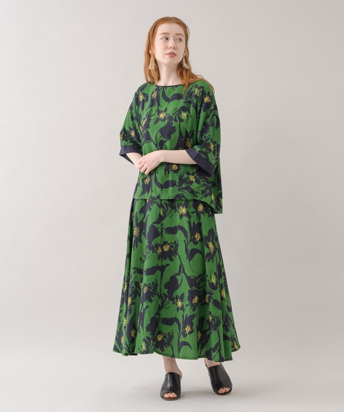 malla（マーラ）の「malla イペカビスコースブラウス（シャツ/ブラウス・レディース・ホワイト/グリーン・FREE）」の11枚目の写真