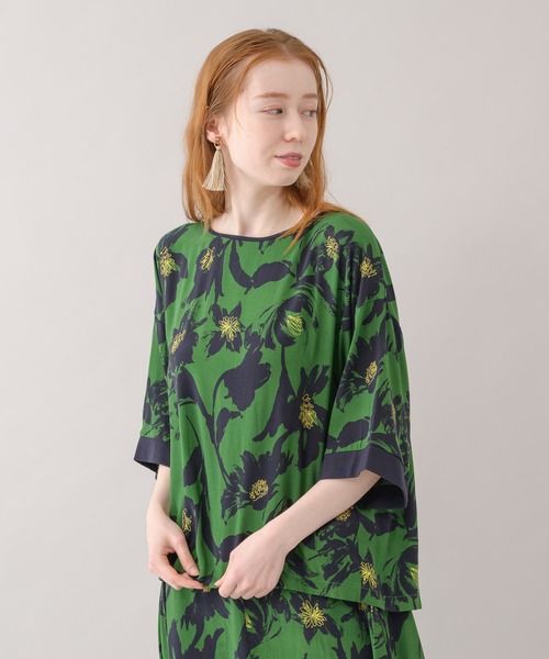 malla（マーラ）の「malla イペカビスコースブラウス（シャツ/ブラウス・レディース・ホワイト/グリーン・FREE）」の14枚目の写真