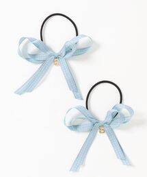 by LOVEiT | チェックリボンポニー（2個SET)(ヘアゴム)