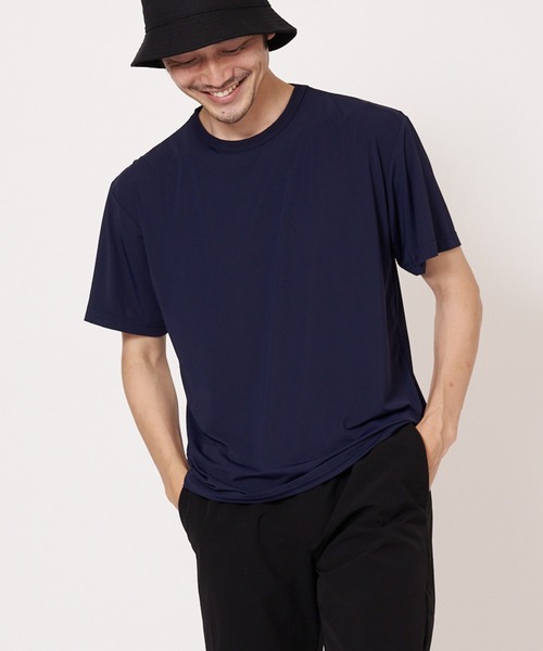 OUTDOOR PRODUCTS（アウトドアプロダクツ）の「【OUTDOOR PRODUCTS/アウトドアプロダクツ】超接触冷感　ジャガードメッシュクルーネック半袖Ｔシャツ（Tシャツ/カットソー・メンズ・ネイビー/ブラック/ホワイト/ライトグレー・LARGE/MEDIUM/SMALL/X-LARGE）」の4枚目の写真