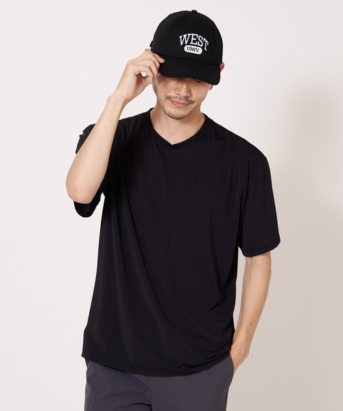 OUTDOOR PRODUCTS（アウトドアプロダクツ）の「【OUTDOOR PRODUCTS/アウトドアプロダクツ】超接触冷感　ジャガードメッシュクルーネック半袖Ｔシャツ（Tシャツ/カットソー・メンズ・ネイビー/ブラック/ホワイト/ライトグレー・LARGE/MEDIUM/SMALL/X-LARGE）」の3枚目の写真