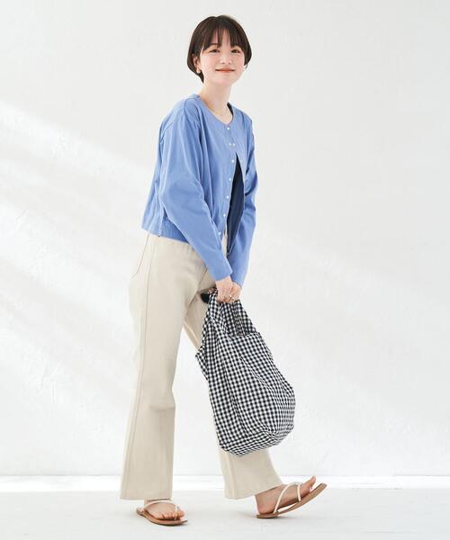 Fatima morocco（ファティマモロッコ）の「Market（マーケット）Fatima Morocco（ファティマモロッコ）ギンガム巾着バッグ（ショルダーバッグ・レディース・ブラック/ロイヤルブルー/レッド・FREE）」の13枚目の写真