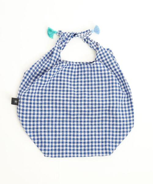 Fatima morocco（ファティマモロッコ）の「Market（マーケット）Fatima Morocco（ファティマモロッコ）ギンガム巾着バッグ（ショルダーバッグ・レディース・ブラック/ロイヤルブルー/レッド・FREE）」の8枚目の写真