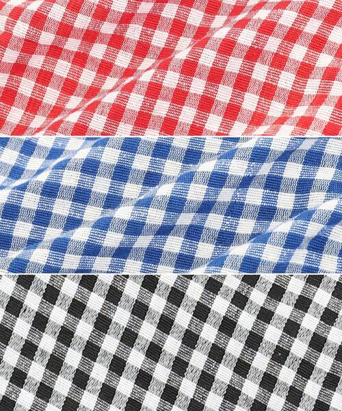 Fatima morocco（ファティマモロッコ）の「Market（マーケット）Fatima Morocco（ファティマモロッコ）ギンガム巾着バッグ（ショルダーバッグ・レディース・ブラック/ロイヤルブルー/レッド・FREE）」の4枚目の写真