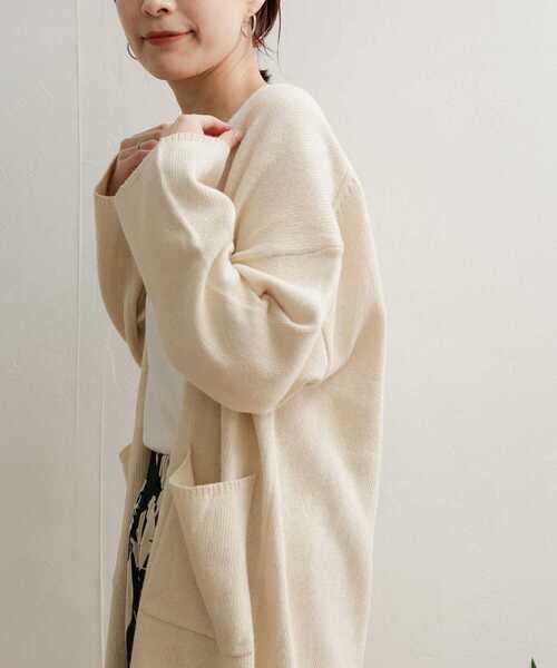 URBAN RESEARCH DOORS（アーバンリサーチドアーズ）の「コットンリネンロングカーディガン（カーディガン/ボレロ・レディース・ベージュ/アイボリー・MEDIUM）」の11枚目の写真