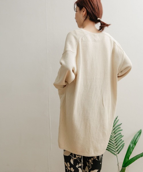 URBAN RESEARCH DOORS - リネンロングカーディガン　ベージュ　URBAN RESEARCH DOORS URBAN RESEARCH DOORS（アーバンリサーチドアーズ）の「コットン