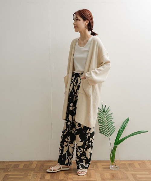 URBAN RESEARCH DOORS（アーバンリサーチドアーズ）の「コットンリネンロングカーディガン（カーディガン/ボレロ・レディース・ベージュ/アイボリー・MEDIUM）」の16枚目の写真