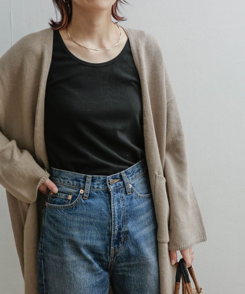 URBAN RESEARCH DOORS（アーバンリサーチドアーズ）の「コットンリネンロングカーディガン（カーディガン/ボレロ・レディース・ベージュ/アイボリー・MEDIUM）」の21枚目の写真