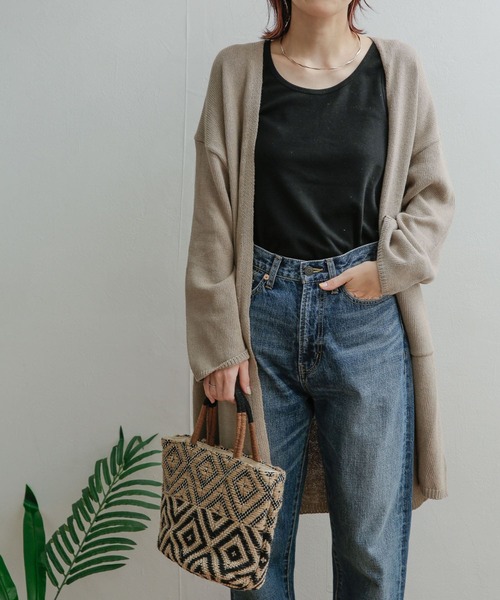 URBAN RESEARCH DOORS（アーバンリサーチドアーズ）の「コットンリネンロングカーディガン（カーディガン/ボレロ・レディース・ベージュ/アイボリー・MEDIUM）」の17枚目の写真