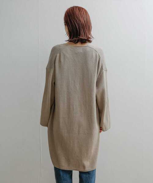 URBAN RESEARCH DOORS（アーバンリサーチドアーズ）の「コットンリネンロングカーディガン（カーディガン/ボレロ・レディース・ベージュ/アイボリー・MEDIUM）」の14枚目の写真