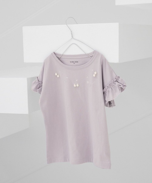 GLOBAL WORK(グローバルワーク)の「キッズ/DRY/GIRLSモチーフTシャツ半袖/267211(Tシャツ/カットソー・キッズ・ホワイト/オフホワイト/ライトパープル/ブルー系その他/ブラック/ホワイト系その他2/アイボリー/その他/ライトブルー/ライトピンク/パープル系その他/グリーン系その他3・110cm/100cm/140cm/120cm/130cm/150cm/160cm)」の1枚目の写真