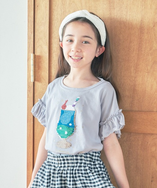 GLOBAL WORK(グローバルワーク)の「キッズ/DRY/GIRLSモチーフTシャツ半袖/267211(Tシャツ/カットソー・キッズ・ホワイト/オフホワイト/ライトパープル/ブルー系その他/ブラック/ホワイト系その他2/アイボリー/その他/ライトブルー/ライトピンク/パープル系その他/グリーン系その他3・110cm/100cm/140cm/120cm/130cm/150cm/160cm)」の8枚目の写真