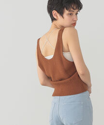 B:MING by BEAMS / オーガニックコットン ニットビスチェ 22SS