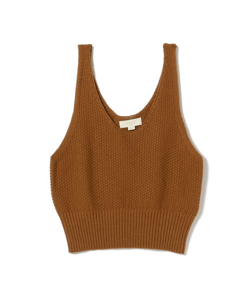 B:MING by BEAMS（ビーミングバイビームス）の「B:MING by BEAMS / オーガニックコットン ニットビスチェ 22SS（タンクトップ・レディース・ブラウン/アイボリー/ベージュ・ONE SIZE）」の21枚目の写真