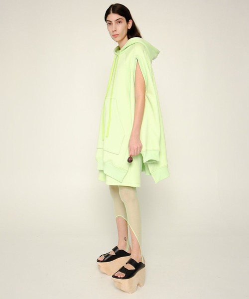 メリッタバウマイスター MELITTA BAUMEISTER BIG HOODIE / BEEFY TERRY スリットビッグプルオーバーパーカー レディース M MELITTA BAUMEISTER（メリッタバウマイスター）の「【MELITTA