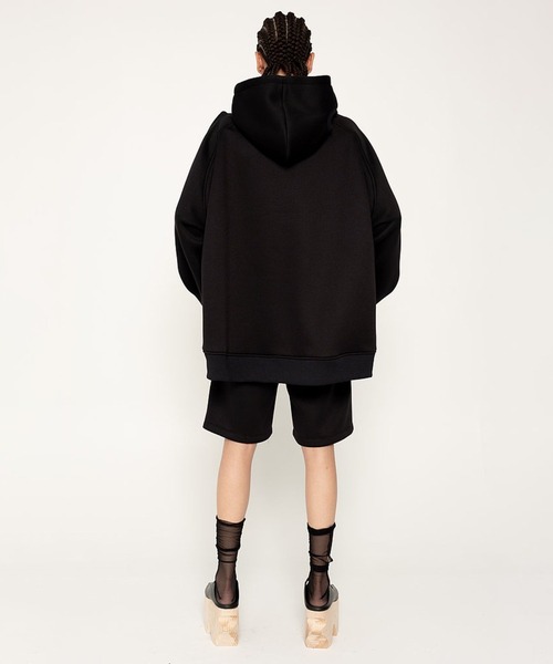 メリッタバウマイスター MELITTA BAUMEISTER BIG HOODIE / BEEFY TERRY スリットビッグプルオーバーパーカー レディース M MELITTA BAUMEISTER（メリッタバウマイスター）の「【MELITTA