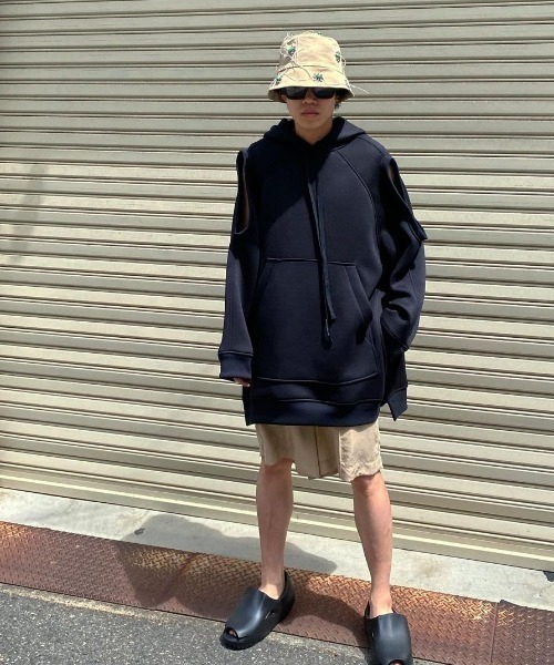 メリッタバウマイスター MELITTA BAUMEISTER BIG HOODIE / BEEFY TERRY スリットビッグプルオーバーパーカー レディース M メリッタバウマイスター MELITTA BAUMEISTER BIG HOODIE / BEEFY