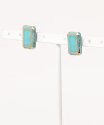 【irodori】jewel cut pierce(square ターコイズ)