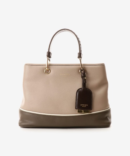 & chouette(アンドシュエット)の「ステッチハンドル ハンドバッグ(ハンドバッグ・レディース・ダークブルー/ブラック/オフホワイト/グレイッシュベージュ・FREE)」の21枚目の写真