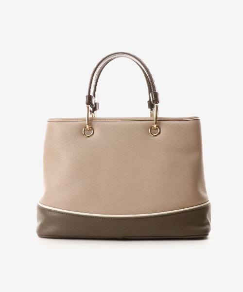 & chouette(アンドシュエット)の「ステッチハンドル ハンドバッグ(ハンドバッグ・レディース・ダークブルー/ブラック/オフホワイト/グレイッシュベージュ・FREE)」の19枚目の写真
