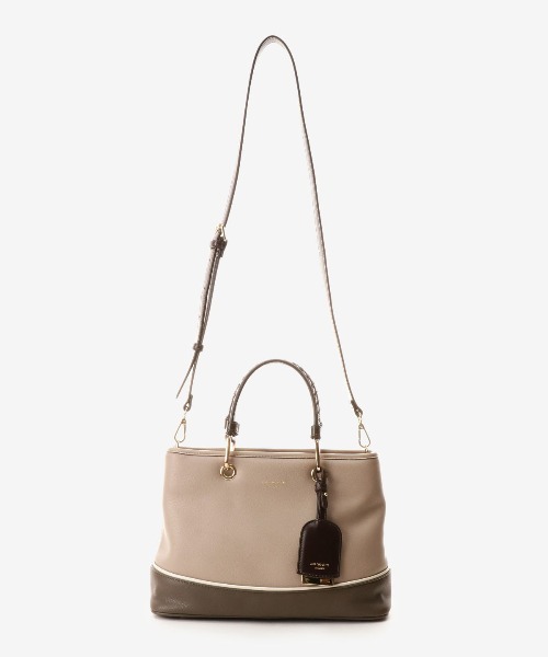 & chouette(アンドシュエット)の「ステッチハンドル ハンドバッグ(ハンドバッグ・レディース・ダークブルー/ブラック/オフホワイト/グレイッシュベージュ・FREE)」の15枚目の写真